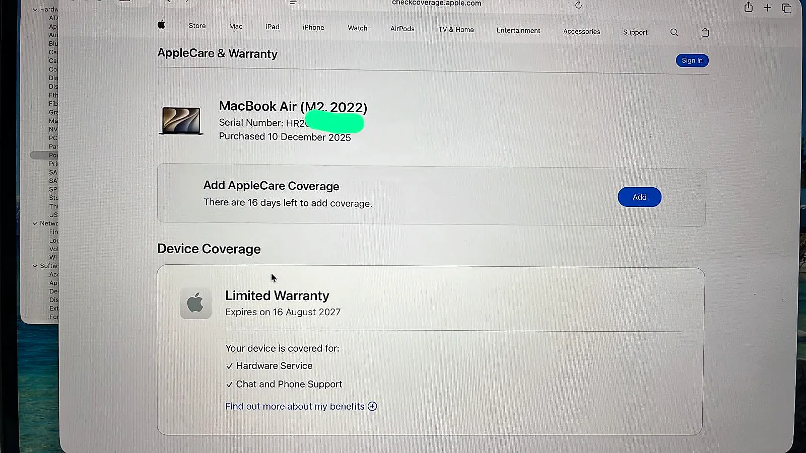 MacBook Air 13.6" M2 (2022) 16GB / 256GB Starlight gallery thumbnail 5