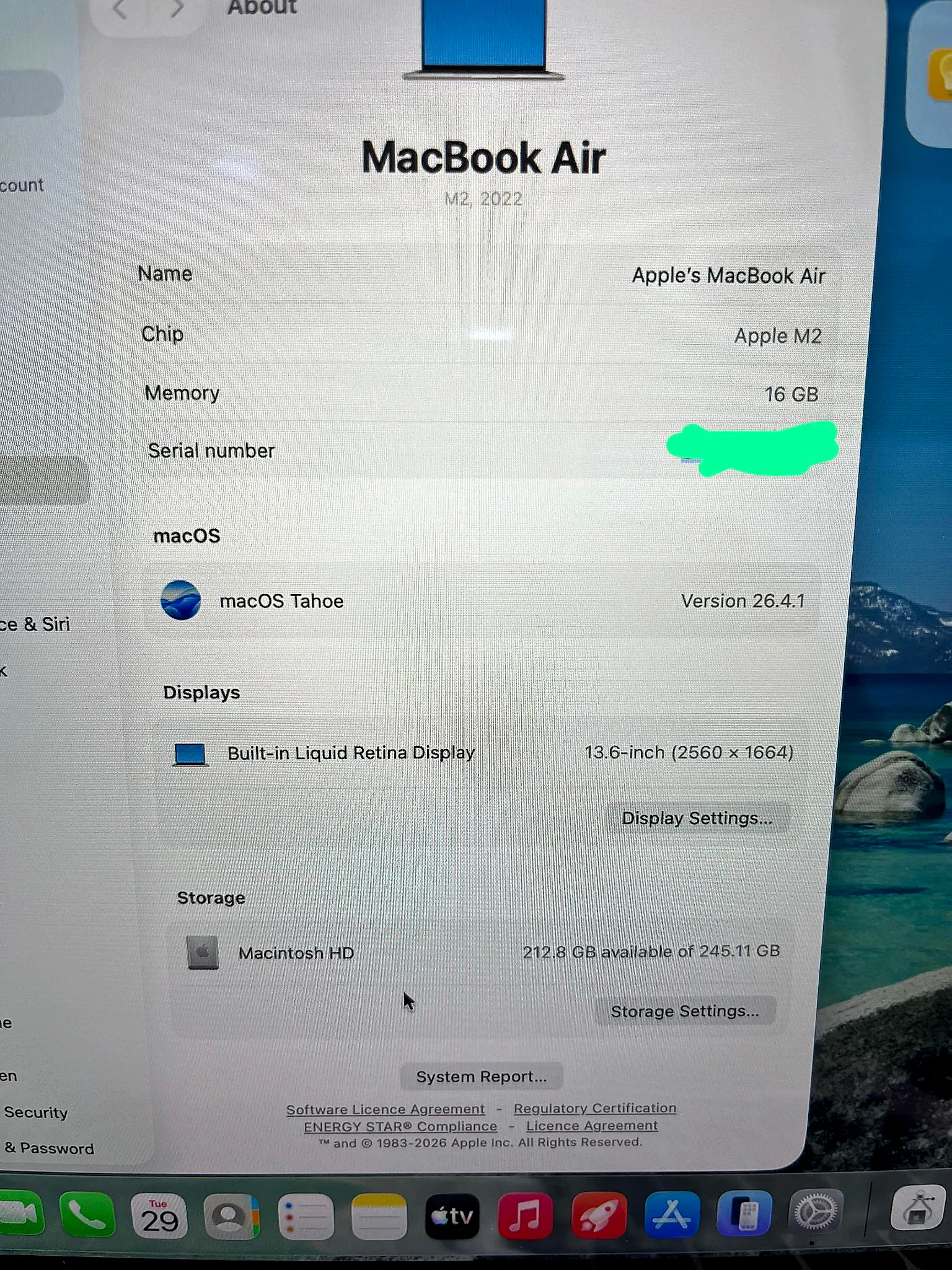 MacBook Air 13.6" M2 (2022) 16GB / 256GB SSD Starlight gallery thumbnail 6