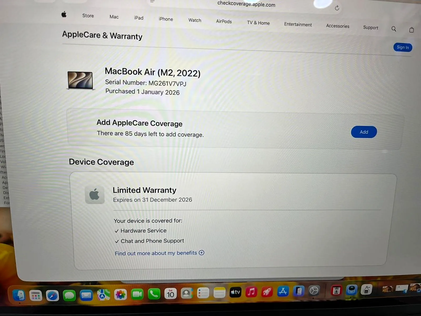 MacBook Air 13.6" M2 (2022) 16GB / 256GB SSD Starlight gallery thumbnail 8