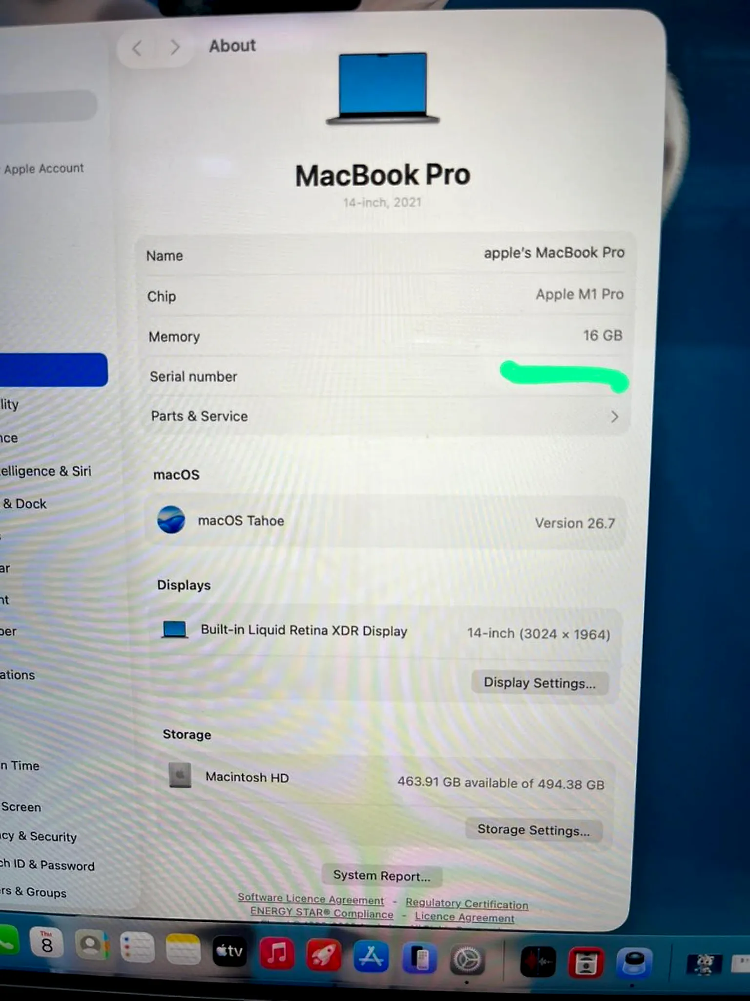 MacBook Pro 14.2" M1 Pro (2021) 16GB / 512GB gallery thumbnail 6