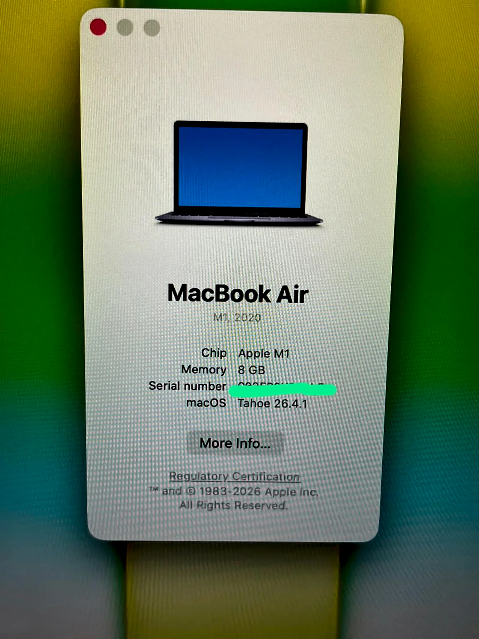 MacBook Air 13.3" M1 (2020) 8GB / 512GB SSD Space Gray gallery thumbnail 5