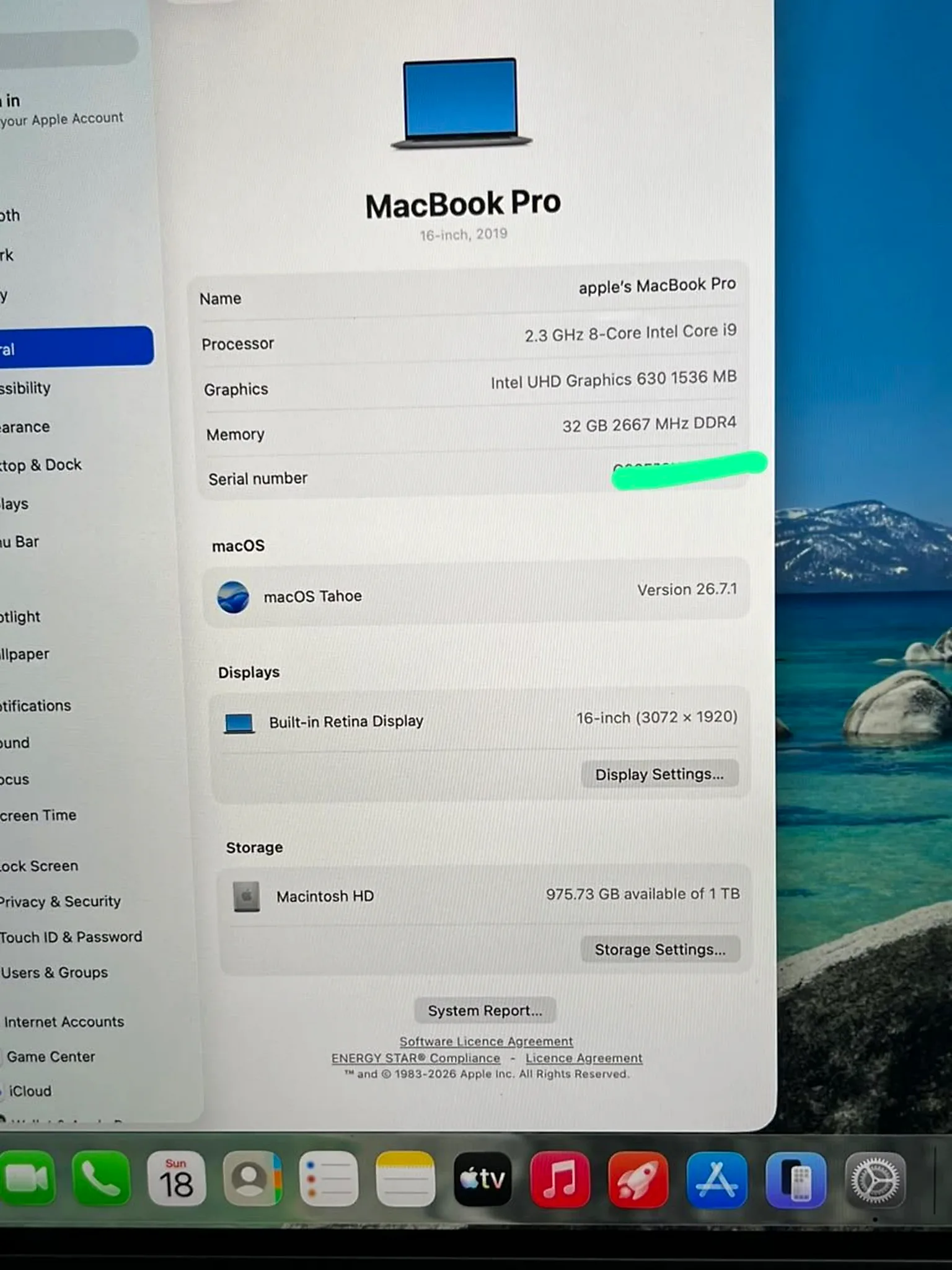MacBook Pro 16" Intel Core i9 (2020) 32GB / 1TB SSD gallery thumbnail 5