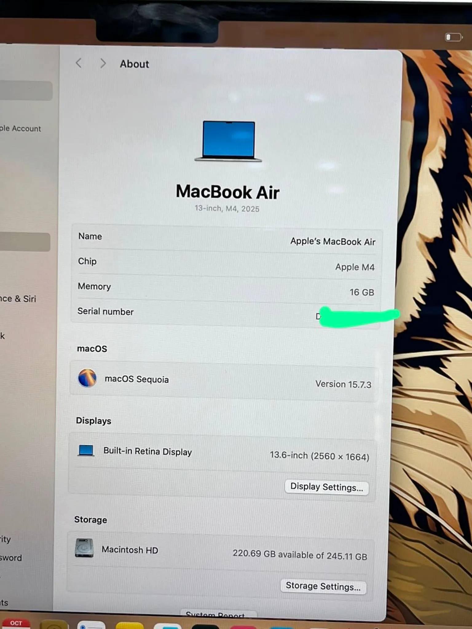 MacBook Air 13.6" M4 (2025) 16GB / 256GB SSD gallery thumbnail 4