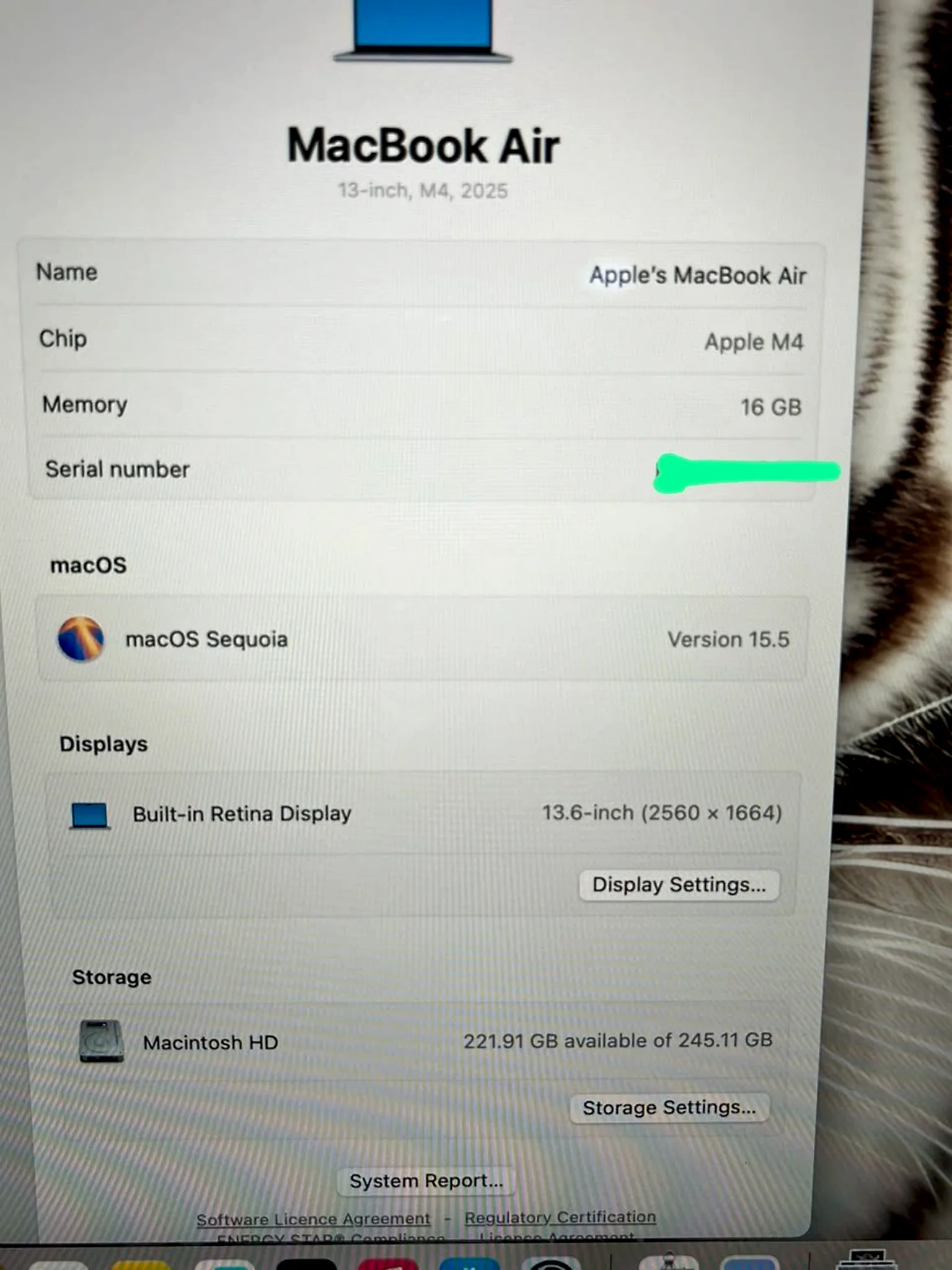MacBook Air 13.6" Apple M4 (2025) 16GB / 256GB SSD gallery thumbnail 5