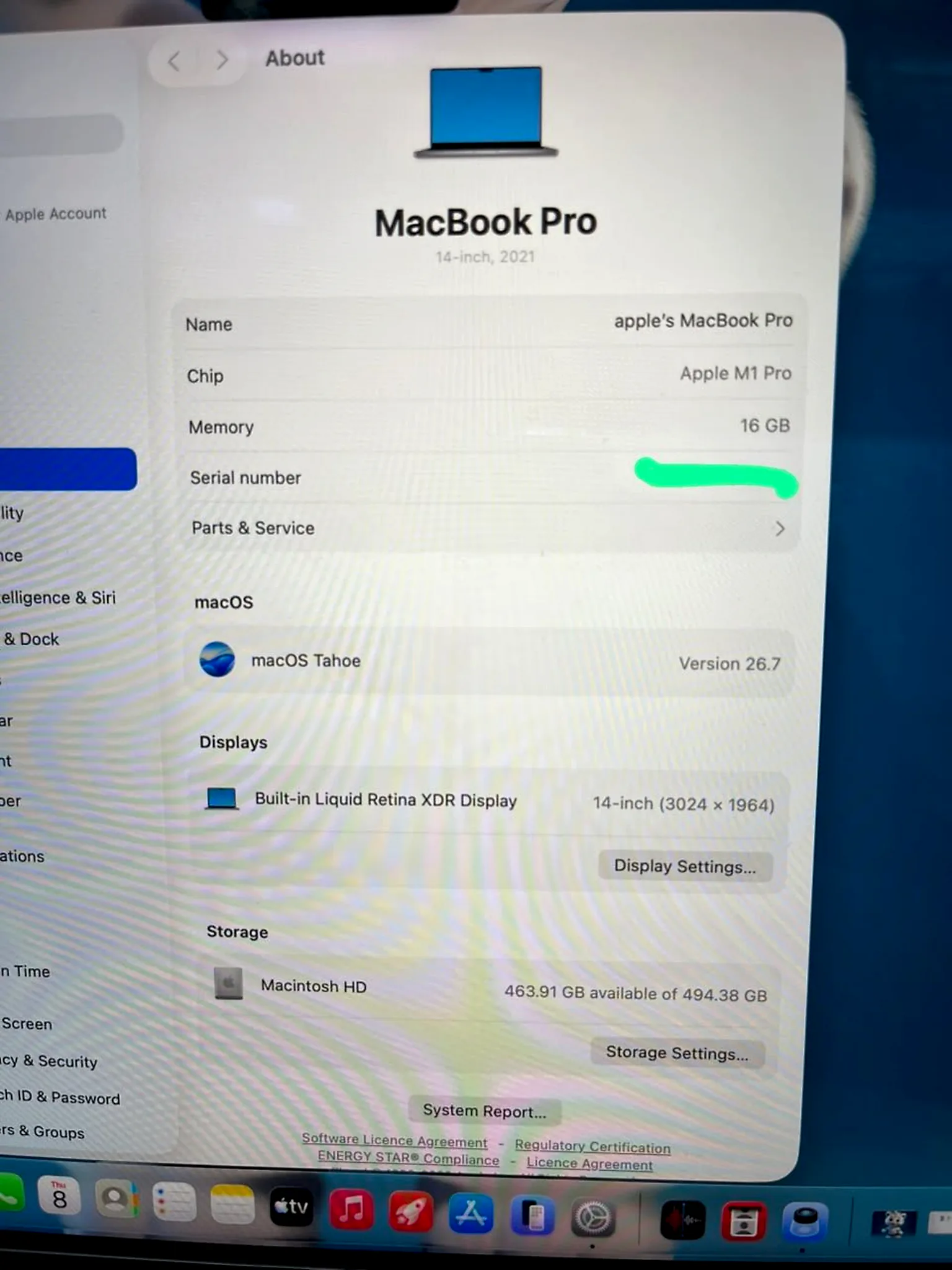 MacBook Pro 14.2" M1 Pro (2021) 16GB / 512GB gallery thumbnail 6