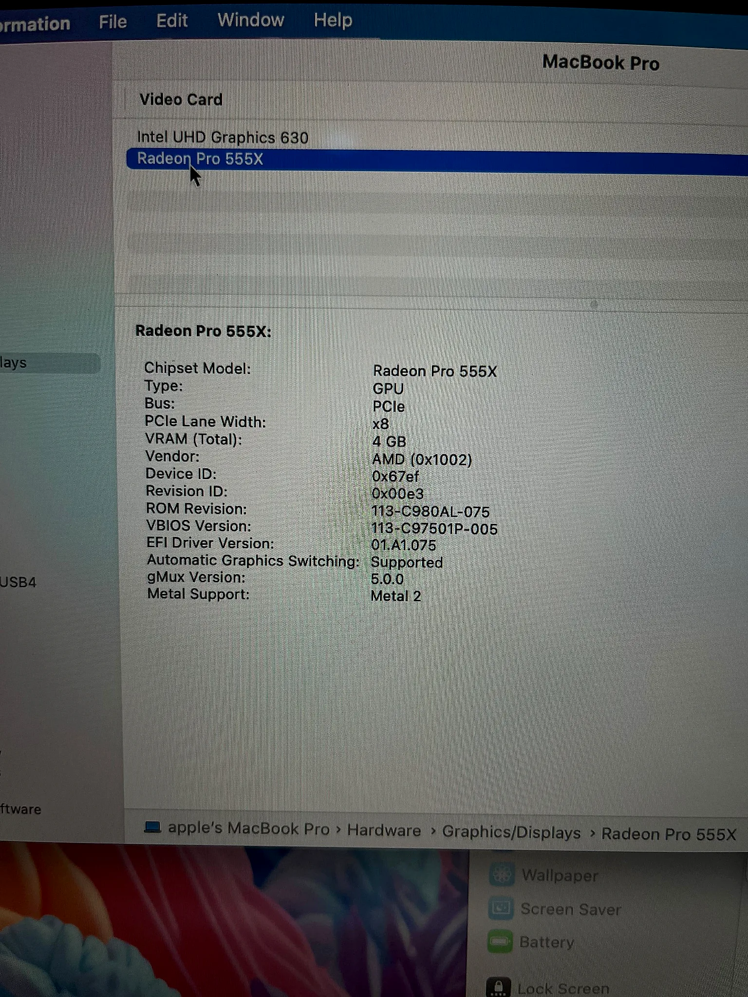 MacBook Pro 15.4" Intel Core i7 (2019) gallery thumbnail 8